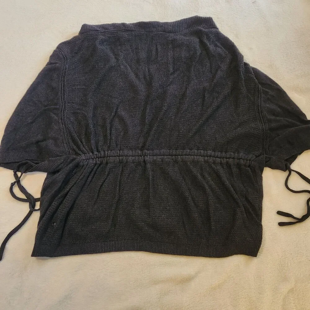 Lululemon Breeze Easy Wrap Sweater Cardigan Black M/L VGUC